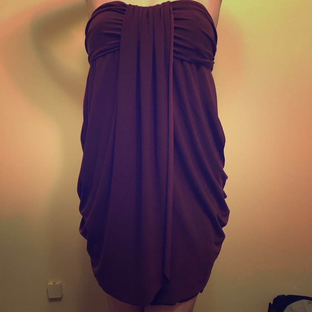 Maroon/purple Strapless Dress Size Small